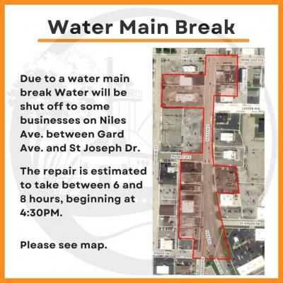 Water Main Break Niles Washington St Joseph