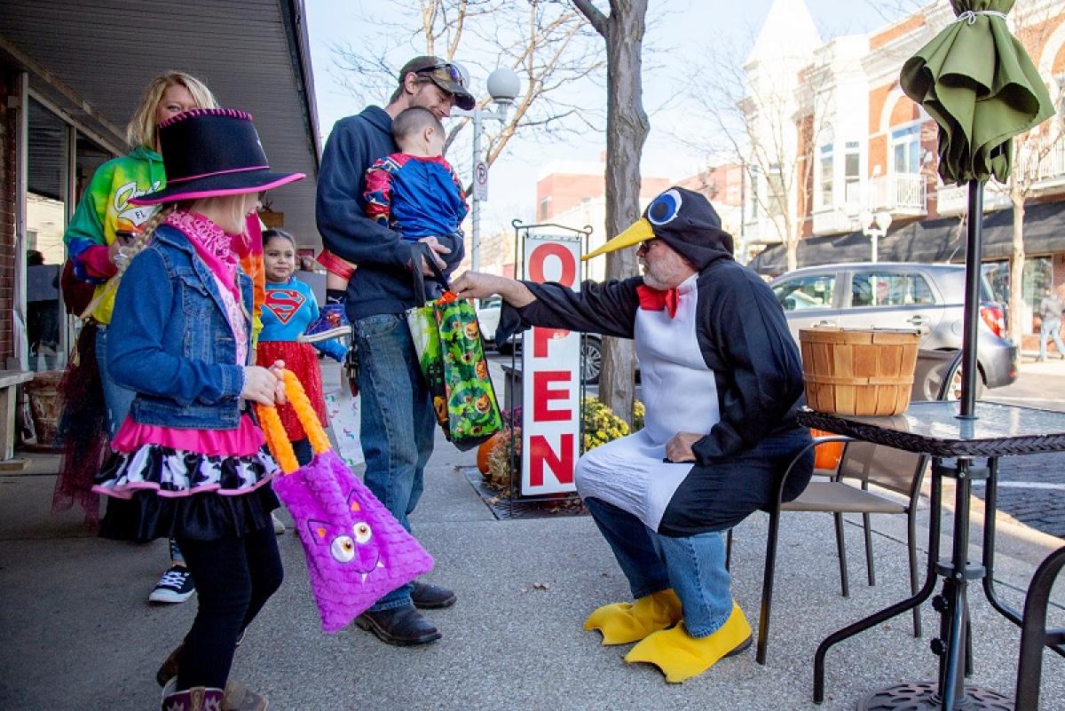 Downtown Trick or Treating St. Joseph Michigan