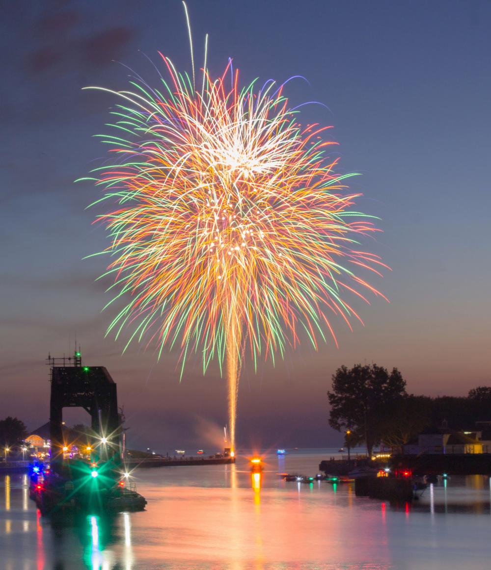 Fireworks at 10 PM, July 3, 2023 St. Joseph Michigan