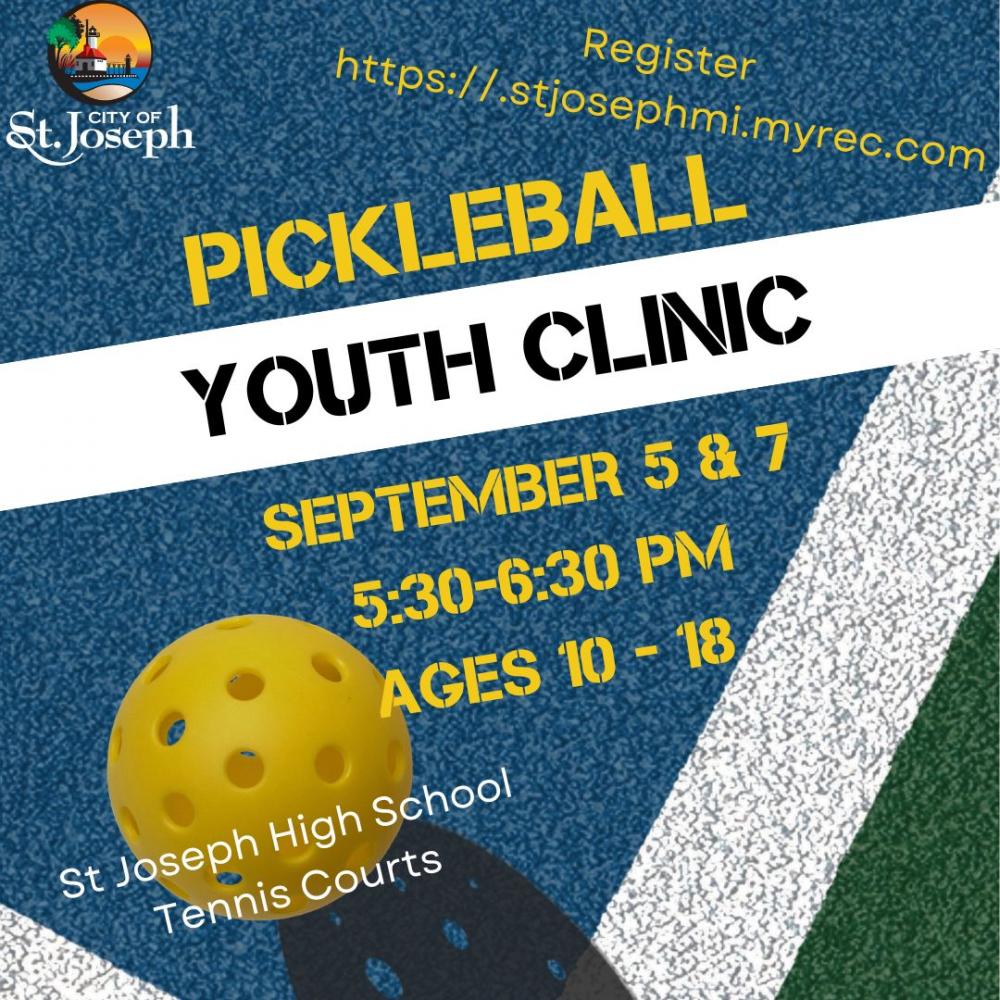 Youth Pickleball Clinic St. Joseph Michigan